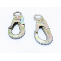 Qty 2 MSA 10002490 Locking Gate Safety Snap Hook Proof Tested 3600LBS Forged USA