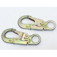 Qty 2 MSA 10002490 Locking Gate Safety Snap Hook Proof Tested 3600LBS Forged USA