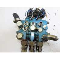 3 Spool Lever Hydraulic Double Acting Control Valve Open Center 3/4-16 ports
