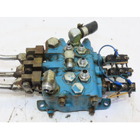 3 Spool Lever Hydraulic Double Acting Control Valve Open Center 3/4-16 ports