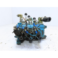 3 Spool Lever Hydraulic Double Acting Control Valve Open Center 3/4-16 ports