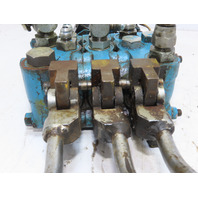 3 Spool Lever Hydraulic Double Acting Control Valve Open Center 3/4-16 ports