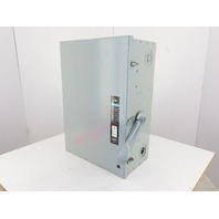 SIEMENS JU325 400 AMP NON-FUSED SAFETY DISCONNECT SWITCH 240 VAC 3P 125HP TYPE 1
