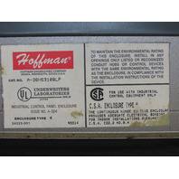 HOFFMAN A36HS3108LP 36X31X8 ENCLOSURE 60A Square D Disconnect Backplate TYPE 4