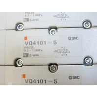SMC VQ4101-5 4/5-PORT 8-Valve Bank VQ4000 Base 24VDC