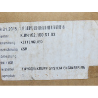 Thyssenkrupp K.0N102.100.St.03 Conveyor Belt Chain 50MM Pitch 60MM Wide 5M KSR