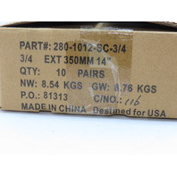 10 PAIRS 14" Heavy Duty Soft-Close Ball Bearing Drawer Slides 3/4 Ext 120lb Cap