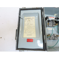 Siemens ITE F251H 30 Amp 600 Volt 1PH 2 Pole Nema 12 Fusible Disconnect Switch