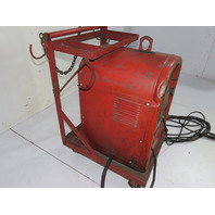 IDEALARC 250 AC DC STICK TOMBSTONE WELDER WITH WHEELS Leads Single Phase Tested