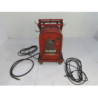 IDEALARC 250 AC DC STICK TOMBSTONE WELDER WITH WHEELS Leads Single Phase Tested