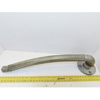 1-1/2x28" 1-7/8-12 -24 JIC 37 Flare Braided SS Metal Flex Pipe C/S 2-1/2" Flange