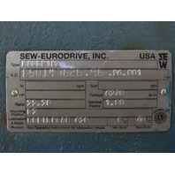 SEW-EURODRIVE R80LP182 Inline Gear Box Reducer 49.5 RPM 35.38:1Ratio NEMA182/184