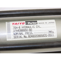 Parker Taiyo 70H-8-1FA40BB950-BD Hydraulic Tie Rod Cylinder 40X950MM Bore/Stroke