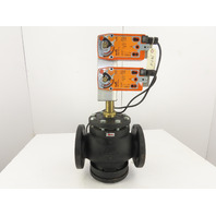 Belimo G6100CS-10157-00001-AFB24-MFT-X1 4" Flanged Globe 2-Way Valve W/Actuators