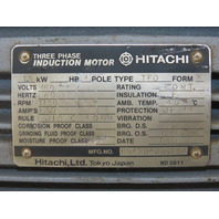 Hitachi 85428466JS4 1.5KW 1730RPM 460V 3PH TFO FORM K TEFC Motor