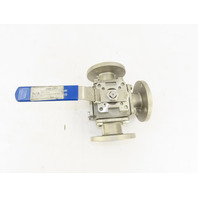 Avco 7100 Series 3Way Full Port Class150 2"DN50Flanged Diverter Ball Valve 316SS