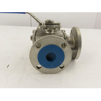 Avco 7100 Series 3Way Full Port Class150 2"DN50Flanged Diverter Ball Valve 316SS