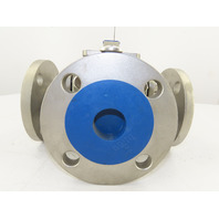 Avco 7100 Series 3Way Full Port Class150 2"DN50Flanged Diverter Ball Valve 316SS
