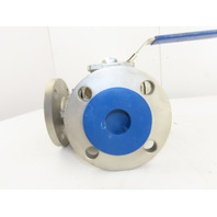 Avco 7100 Series 3Way Full Port Class150 2"DN50Flanged Diverter Ball Valve 316SS