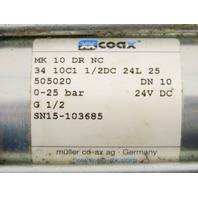 Mueller Co-ax MK 10 DR NC 3/2 Way coaxial Direct Acting Valve 24V DC G1/2 Thread