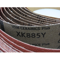 VSM Abrasives 315145 3x132" 60 Grit Ceramic Abrasive Polyester Cloth Belt QTY 10