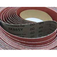 VSM Abrasives 315145 3x132" 60 Grit Ceramic Abrasive Polyester Cloth Belt QTY 10