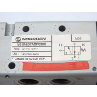 Norgren V61 Series 3/2 NC air actuated/spring return 1/4" NPT ported valve