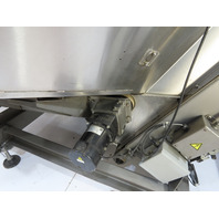 Hoppmann SS Stainless Surge Hopper Conveyor Wide Belt Elevating Prefeeder