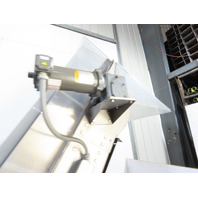 Hoppmann SS Stainless Surge Hopper Conveyor Wide Belt Elevating Prefeeder