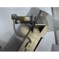 Hoppmann SS Stainless Surge Hopper Conveyor Wide Belt Elevating Prefeeder