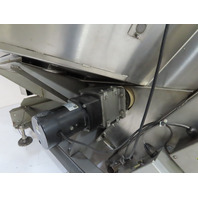 Hoppmann SS Stainless Surge Hopper Conveyor Wide Belt Elevating Prefeeder