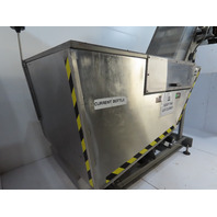 Hoppmann SS Stainless Surge Hopper Conveyor Wide Belt Elevating Prefeeder
