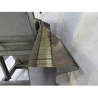 Hoppmann SS Stainless Surge Hopper Conveyor Wide Belt Elevating Prefeeder