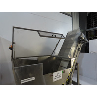 Hoppmann SS Stainless Surge Hopper Conveyor Wide Belt Elevating Prefeeder