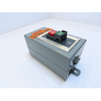 ALLEN BRADLEY 609-BJW PUSHBUTTON STARTER SER. K SIZE 1 TYPE 12 3PH