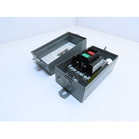 ALLEN BRADLEY 609-BJW PUSHBUTTON STARTER SER. K SIZE 1 TYPE 12 3PH