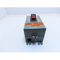 ALLEN BRADLEY 609-BJW PUSHBUTTON STARTER SER. K SIZE 1 TYPE 12 3PH