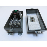 ALLEN BRADLEY 609-BJW PUSHBUTTON STARTER SER. K SIZE 1 TYPE 12 3PH