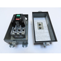 ALLEN BRADLEY 609-BJW PUSHBUTTON STARTER SER. K SIZE 1 TYPE 12 3PH