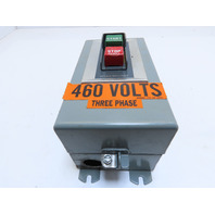ALLEN BRADLEY 609-BJW PUSHBUTTON STARTER SER. K SIZE 1 TYPE 12 3PH