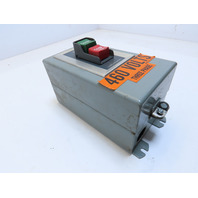 ALLEN BRADLEY 609-BJW PUSHBUTTON STARTER SER. K SIZE 1 TYPE 12 3PH