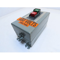 ALLEN BRADLEY 609-BJW PUSHBUTTON STARTER SER. K SIZE 1 TYPE 12 3PH