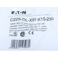Eaton C22S-DL-XW-K10-230 pushbutton actuator momentary white light 230 V AC
