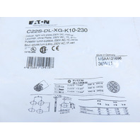 Eaton C22S-DL-XG-K10-230 Button Green Illuminated Black Bezel Momentary 230V