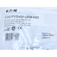 Eaton C22-PVS45P-MS8-K02 Pushbutton Emergency Stop MS8 Key-release Red