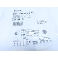 Eaton C22-DL-W-X1-K10-120 Compact Pushbutton Illuminated Momentary White 120V