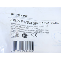 Eaton C22-PVS45P-MS3-K02 Pushbutton Emergency Stop MS3 Key-release Red