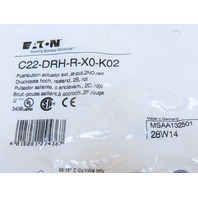 Eaton C22-DRH-R-X0-K02 Compact Pushbutton Non-Illuminated Maintained Red X0 Etch