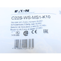 Eaton C22S-WS-MS1-K10 Pushbutton 2 Position Key Operated Switch Momentary K01