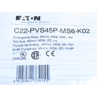 Eaton C22-PVS45P-MS6-K02 Compact Pushbutton Emergency Stop MS6 Key-release Red
